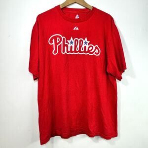 Philadelphia Phillies Jayson Werth 28 Adult XL DISTRESSED 2008 World Series